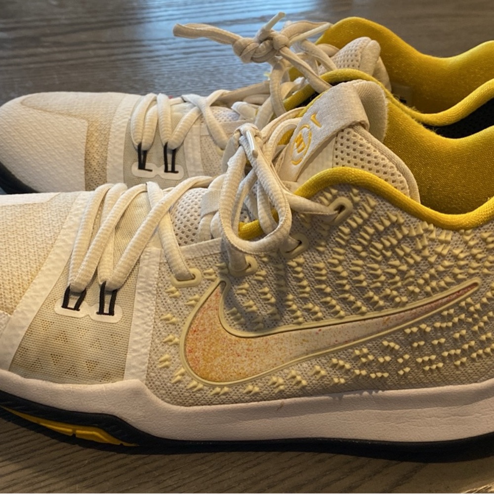 Nike White and Yellow Athletic Shoes